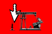 Illustration of an oil rig with a mouse cursor overlaid.