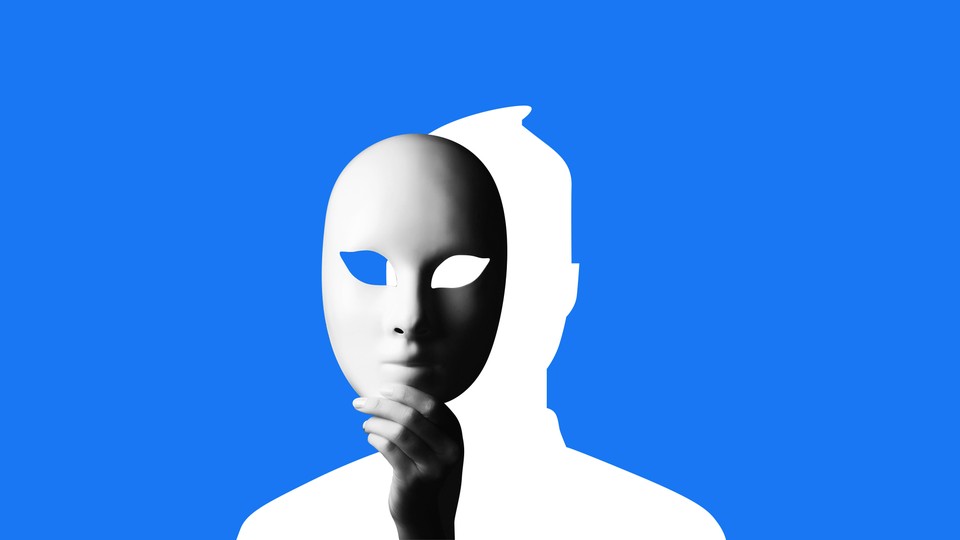 Facebook avatar with a mask over it