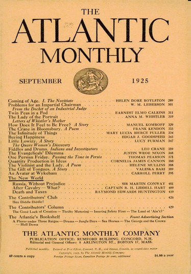 September 1925 Issue - The Atlantic