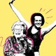 Collage of Dr. Ruth and Richard Simmons against a yellow backdrop
