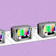 Animated GIF of a row of TVs turning on, each sitting on top of a calendar day.