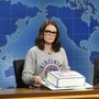 Tina Fey, Colin Jost, and Michael Che during 'Weekend Update: Summer Edition'