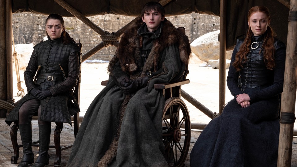 Arya, Bran, and Sansa Stark in the 'Game of Thrones' finale