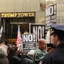 Protestors outside Trump Tower