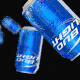 An animation of Bud Light cans falling