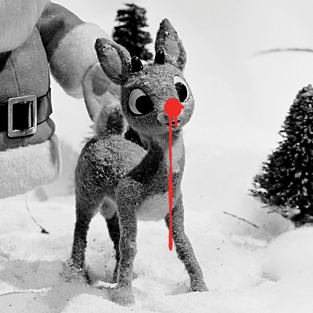 Door Stop Winter Christmas Theme Rudolph The Red Nose Reindeer