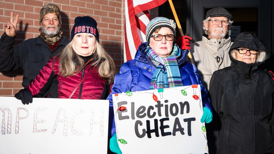 A pro-impeachment protest in Boise, Idaho