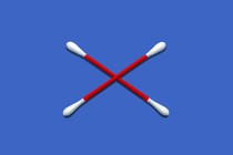 Two swabs forming an ex