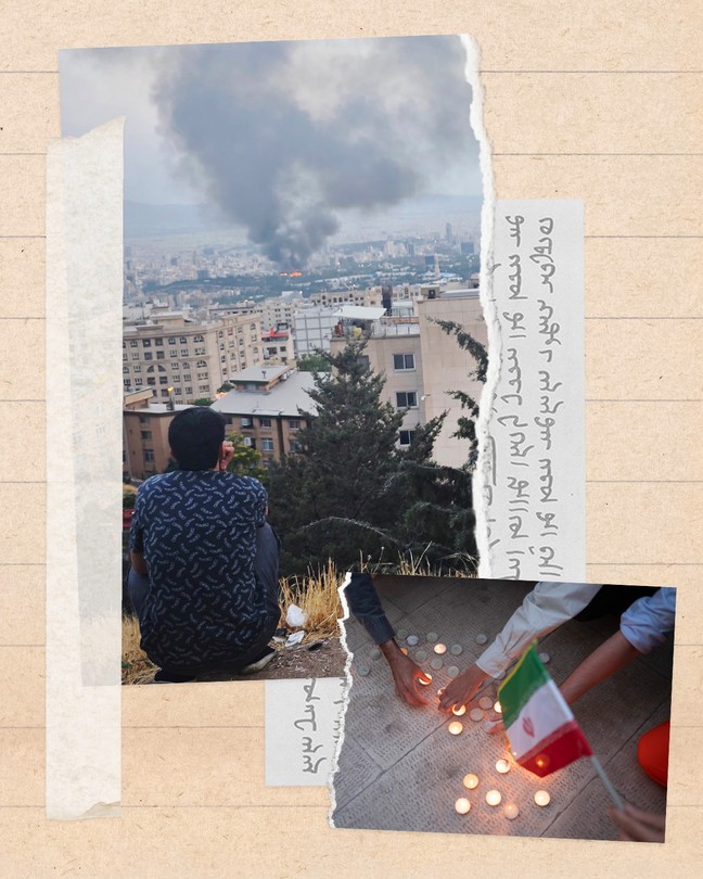 Photo collage of images from Tehran.