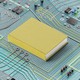 A book sitting on a circuit board