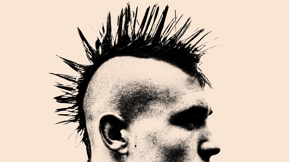 Illustration of a person with a spiky mohawk
