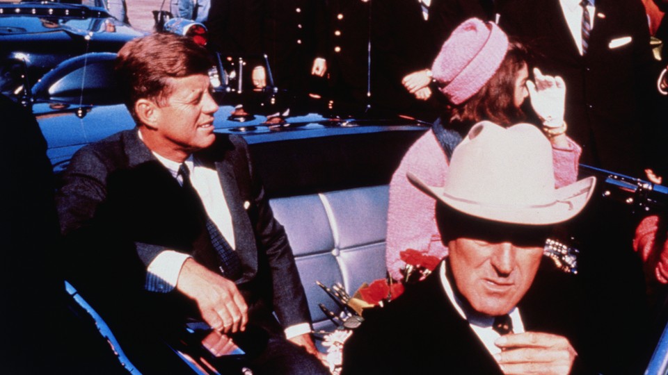JFK and Jackie O in the car