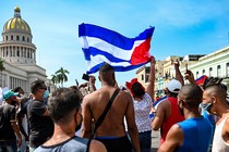 Protesters in Havana on July 11