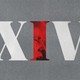 Number 14 in Roman numerals with the "I" revealing Trump's face in red