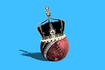 Crown on a cricket ball