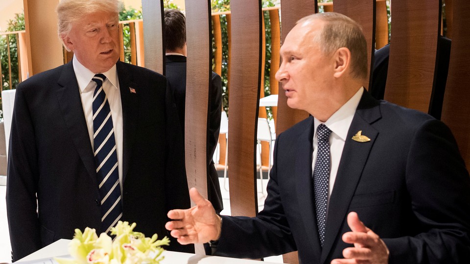 Donald Trump and Vladimir Putin at the G20 summit