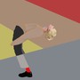 painting of women bending in awkward positons.