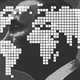 Illustration of Putin and a map of the world.