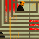 Art depicting Donald Trump and layers of security