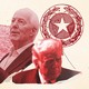 An illustration of Cornyn, Trump, and Texas