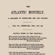 A cover of The Atlantic Monthly from February 1862, featuring "Battle Hymn of the Republic."