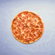 A GIF of a pizza disappearing slice by slice