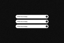 Three ChatGPT window prompts, with "Write me an essay" typed into them