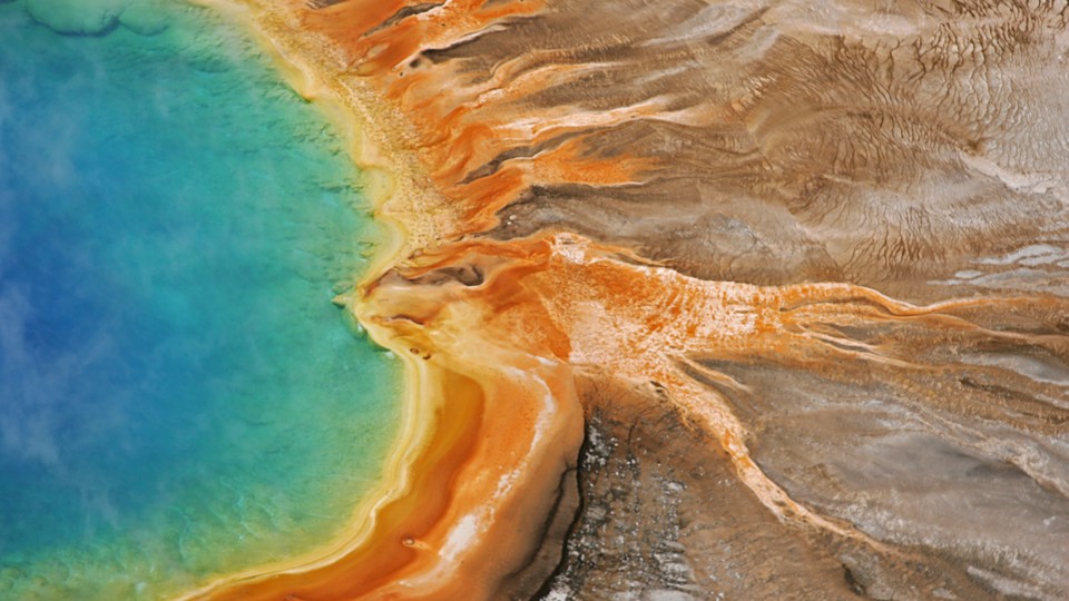 Yellowstone's rainbow-colored Grand Prismatic Spring