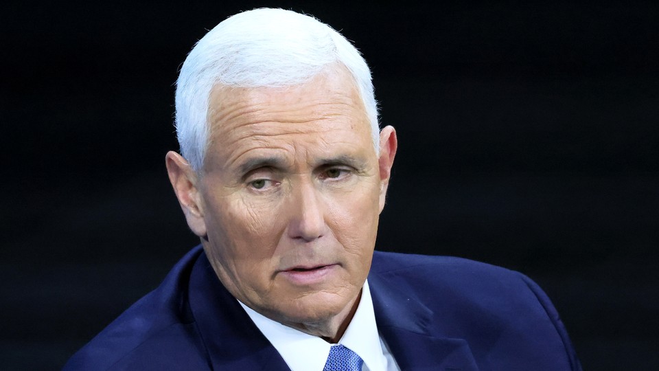 Close-up photo of Mike Pence looking defeated