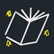 A chalk outline of a book surrounded by evidence markers.