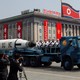 A North Korean navy truck carries a submarine-launched ballistic missile (SLBM) during a military parade marking the 105th birth anniversary of country's founding father, Kim Il Sung in Pyongyang, on April 15, 2017. 