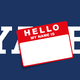 Nametag stuck over Yale