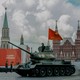 A photo of a tank in a parade at Red Square in Moscow for Victory Day over Nazi Germany, 2022