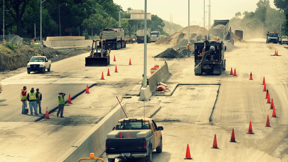 Тех помочь на дорогах. Road Repairs in America.