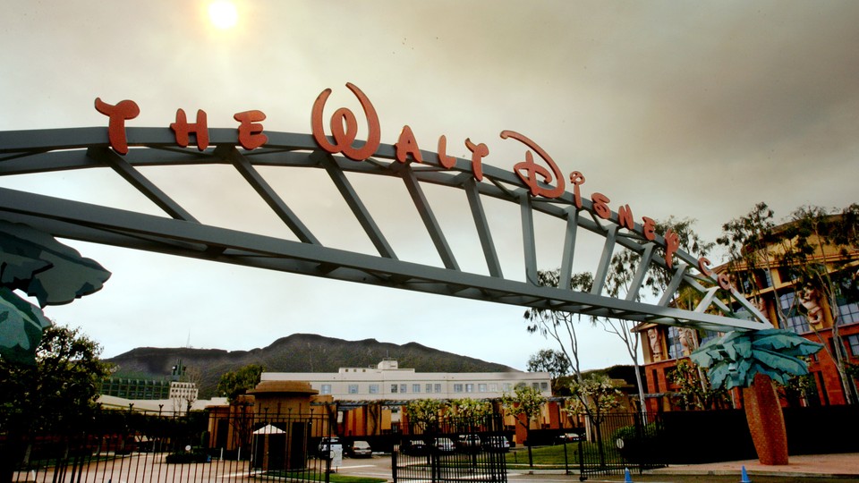 The entrance of the Walt Disney Company's corporate headquarters