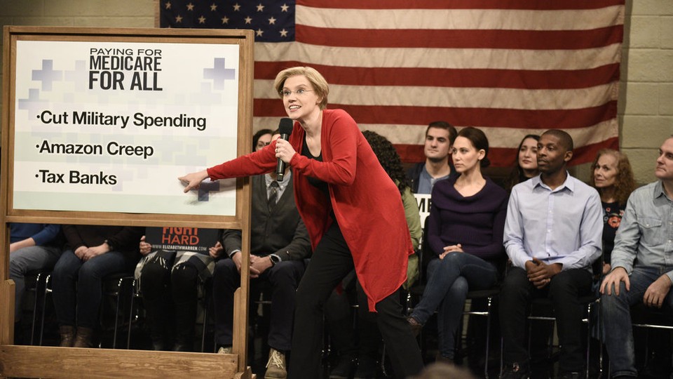 Kate McKinnon as Elizabeth Warren