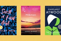 The covers of "Such a Fun Age," "Milkman," and "The Testaments"