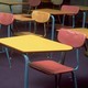 Classroom chairs with attached desks