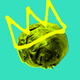 An illustration of a head of lettuce with a crown drawn on top