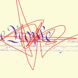 An illustration of the Constitution with scribbles