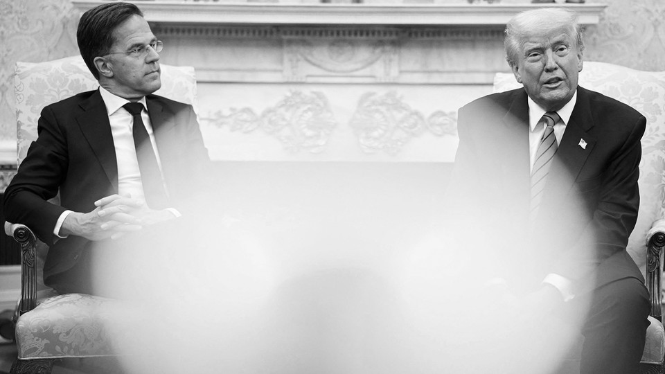 President Donald Trump meets in the Oval Office with NATO Secretary General Mark Rutte.