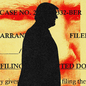 Donald Trump's silhouette set against a search warrant