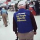 An elderly Walmart worker
