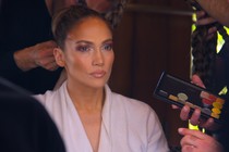 Jennifer Lopez gets makeup applied in a scene from "Halftime."