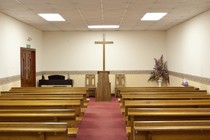 Empty Christian church