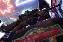 A toy gun in an arcade