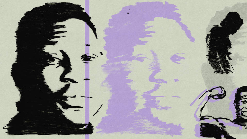 Blurry sketches of Jonathan Majors