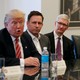 Donald Trump at a meeting in December with the tech investor Peter Thiel, Apple's CEO, Tim Cook, and Oracle's CEO, Safra Catz