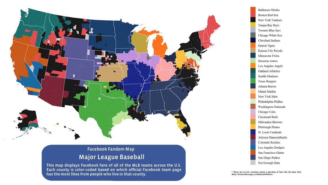Here Is Every U.S. County's Favorite Baseball Team (According to Facebook) The Atlantic