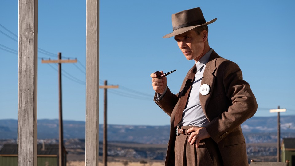Cillian Murphy in the movie "Oppenheimer" as J. Robert Oppenheimer